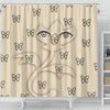Butterfly Eyes Print Shower Curtain-Free Shipping