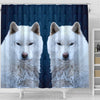 Hokkaido Dog Print Shower Curtains-Free Shipping