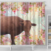 Danish Red cattle (Cow) Print Shower Curtain-Free Shipping