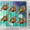 Lovely Accentor Bird Print Shower Curtains-Free Shipping