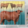 Santa Gertrudis cattle (Cow) Print Shower Curtain-Free Shipping