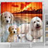 Goldendoodle Print Shower Curtains-Free Shipping