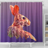 Rabbit Vector Art Print Shower Curtains-Free Shipping