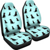 Black Labrador Pattern Print Car Seat Covers- Free Shipping