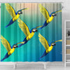 Blue And Yellow Macaw Parrot Print Shower Curtains-Free Shipping