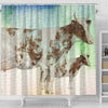 Ayrshire cattle (Cow) Print Shower Curtain-Free Shipping