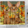 Abyssinian Cat Print Shower Curtains-Free Shipping