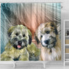 Soft Coated Wheaten Terrier Print Shower Curtains-Free Shipping