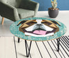 Bulldog Vector Art Print Circular Coffee Table