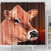 Cute Jersey Cattle (Cow) Print Shower Curtain-Free Shipping