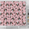Basset Hound Dog In Lots Print Shower Curtain-Free Shipping