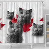 British Shorthair Print Shower Curtains-Free Shipping