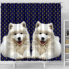 Cute Samoyed Dog Print Shower Curtains-Free Shipping