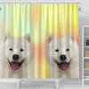 Samoyed dog Print Shower Curtain-Free Shipping