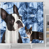 Boston Terrier Print Shower Curtain-Free Shipping