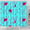 Cute Beagle Patterns Print Shower Curtain-Free Shipping
