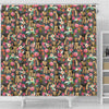 Airedale Terrier Dog Floral Print Shower Curtains-Free Shipping