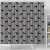 Curly Coated Retriever Dog Pattern Print Shower Curtains-Free Shipping