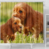 Cocker Spaniel Cute Puppy Print Shower Curtains-Free Shipping