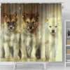 Sled Dogs Print Shower Curtains-Free Shipping