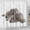 Irish Wolfhound Floral Print Shower Curtain-Free Shipping