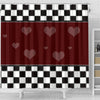 Lovely heart Print Shower Curtain-Free Shipping