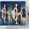 Cute Border Collie Dog Print Shower Curtain-Free Shipping