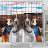 English Springer Spaniel Print Shower Curtain-Free Shipping