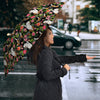 Beagle Dog Floral Print Umbrellas