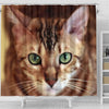 Lovely Bengal Cat Print Shower Curtains-Free Shipping