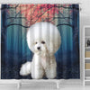 Bichon Frise Print Shower Curtains-Free Shipping