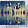 Girolando Cattle (Cow) Reflection In Water Print Shower Curtain-Free Shipping