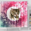 American Shorthair Cat Print Shower Curtain-Free Shipping