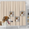 Borzoi Dog Print Shower Curtain-Free Shipping