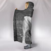 Bulldog Black And White Print Hooded Blanket