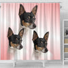 Toy Fox Terrier Print Shower Curtain-Free Shipping