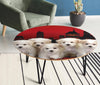 Bichon Frise Print Circular Coffee Table