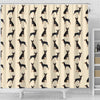 German Pinscher Dog Art Pattern Print Shower Curtains-Free Shipping