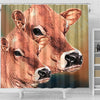 Jersey Cattle (Cow) Print Shower Curtain-Free Shipping