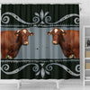 Maine Anjou Cattle (Cow) Print Shower Curtain-Free Shipping
