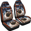 Pug Dog With Window Print Car Seat Covers- Free Shipping