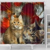 Cute Maine Coon Print Shower Curtains-Free Shipping