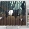 Belted Galloway Cattle (Cow) Print Shower Curtain-Free Shipping
