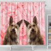 Berger Picard On Pink Print Shower Curtains-Free Shipping