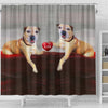 Border Terrier Love Print Shower Curtain-Free Shipping