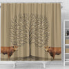 Gelbvieh Cattle (Cow) Print Shower Curtain-Free Shipping