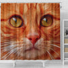 Lovely Cat Face Print Shower Curtains-Free Shipping