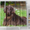 German Longhair Pointer Print Shower Curtains-Free Shipping
