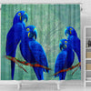 Hyacinth Macaw Parrot Print Shower Curtains-Free Shipping