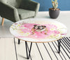 Bulldog Print Circular Coffee Table